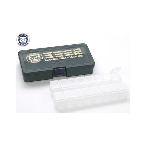 TAMIYA Mini 4WD Racer Parts For 4-Wheel Accessories 35th Anniversary Edition Black Translucent Parts Box Small Parts-Box 95107