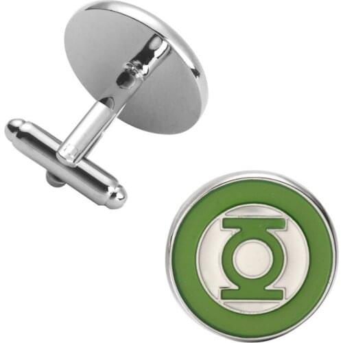 High quality fashion mens Green Lantern Cufflinks French wedding Cufflinks 5 pair of wholesale and retail packaging
