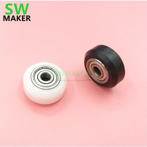 10pcs Reprap OX CNC DIY dual V wheels Solid V Delrin Wheel - V Slot Aluminium Linear Extrusion 5/8 mm bore 3D printer parts