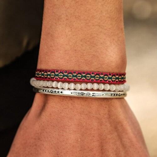 2021 Hand Carved 925 Silver Plated Bracelet Bohemian Natural Cats Eye Beads Tibetan Buddha Rope Chain Unisex Friendship Jewelry