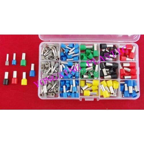 207PCS/ cord end terminal wire ferrules 12-5AWG cable ends cord terminal four color three size five color mixed