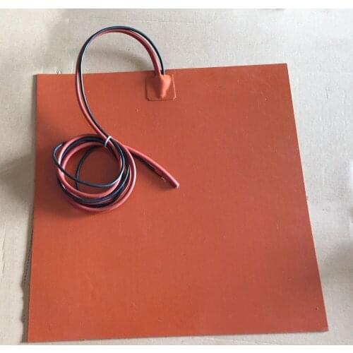 220 v 350 w silicone riscaldamento pad per stampanti 3d 300x300mm con adesivo posteriore e termistore ntc 100K silicone heating