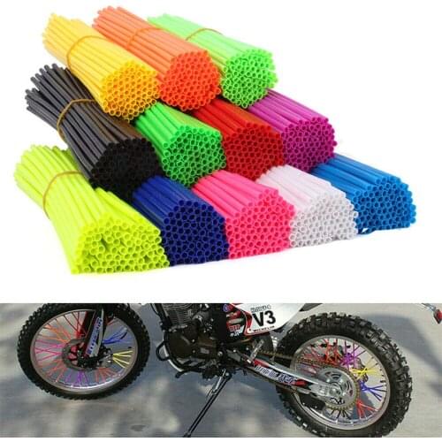 36pcs/Pack Colorful Wheel Rim Spoke Wraps Skins Covers for Universal Motocross Dirtbikes Decor Protect 17cm Ornamental Mouldings