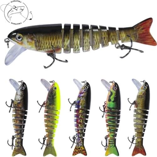 3D Eye ABS Bionic Bait 5pcs/set 10.5cm/17.3g Artificial Multi-section Plastic Hard Bait 6#With Hook Wobbler Sea Fishing Lure