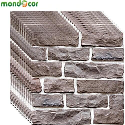 30*30cm PVC Modern Brick Stone 3D Mural Wallpaper DIY Self Adhesive Wall paper Living Room Bedroom TV Background Home Decoration