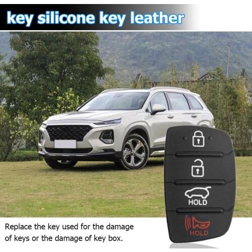 4 Buttons Black Silicone наклейки на авто Key Shell Flip Folding Remote Car Key Shell Pad Replacement for Hyundai