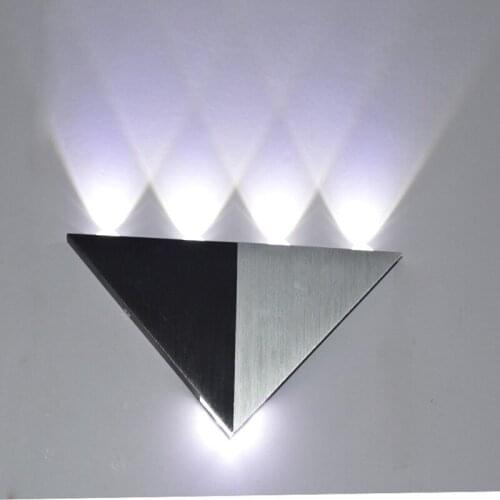 5W lampada LED Aluminium wall light rail project Triangle LED wall lamp bedside lights bedroom wall decor arts Dimmable