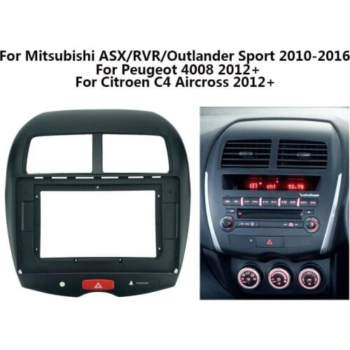 Car Radio Fascia for Mitsubishi ASX/RVR/Outlander Sport Auto Stereo Dash Panel Mounting Bezel Faceplate Center Console Holder