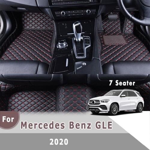 RHD Custom Car Floor Mats For Mercedes Benz GLE 2020 7 Seats Car Accessories Interior Car Styling Foot Pad Decoration Carpet