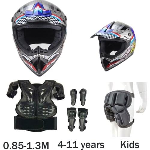 Children Youth Motocross Body Protect Armor Vest DH MX Downhill Mountain bike Knee Elbow Guard Kids