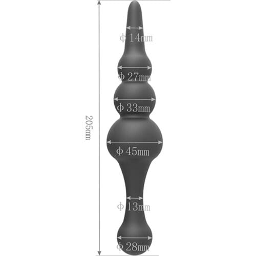 Dildo Anal Plug Big Pull Anal Beads Double Head Silicone Butt Plug Prostate Massage Butt Stimulator Adult Sex Toys for Men Gay