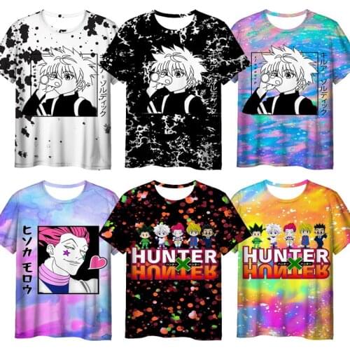 Unisex Hunter X Hunter 3D Print T-shirts Summer Men Anime T Shirts Women Cartoon Tshirts Adult Tee Tops Camiseta Hombre Mujer