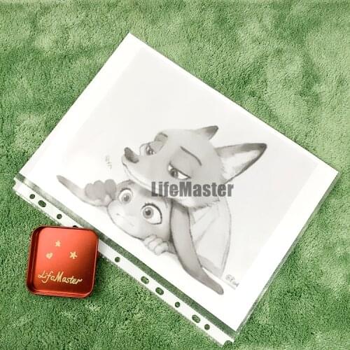 LifeMaster 11 holes Loose Leaf Plastic Folder 100pages/lot ( Ultra Thin) A4 Size Document Bag for File Folder Sheet Protector
