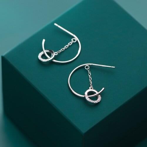 MloveAcc Women Wedding Engagement Statement Jewelry Geometric Circle Round Stud Earrings Female Anti-allergy Bijoux Brincos