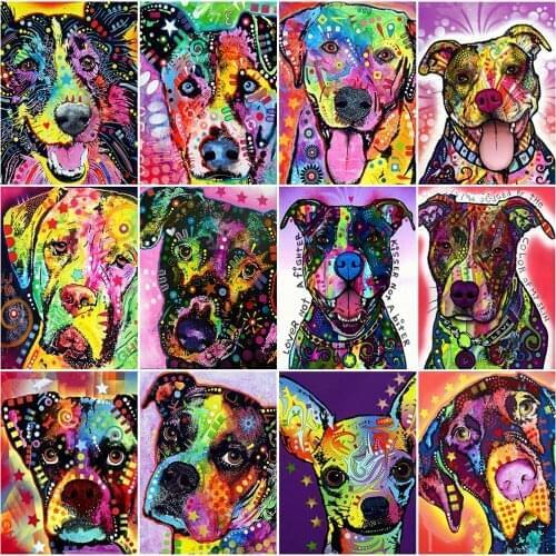 MomoArt Diamond Embroidery Dog 5D DIY Diamond Painting For Kids Animal Cross Stitch Mosaic Home Decorations
