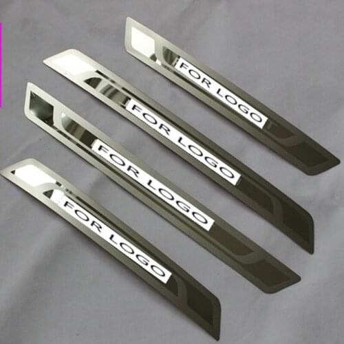 For Peugeot 206 207 301 307 308 407 408 508 2008 3008 Door Sill Scuff Plate Guards Stainless Door Sills pedal Car Accessories