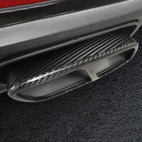 Real Carbon Fiber Tail Exhaust Tips Muffler Pipe for Porsche Panamera 971 2017-2020 Year Macan Stainless Steel Mufflers