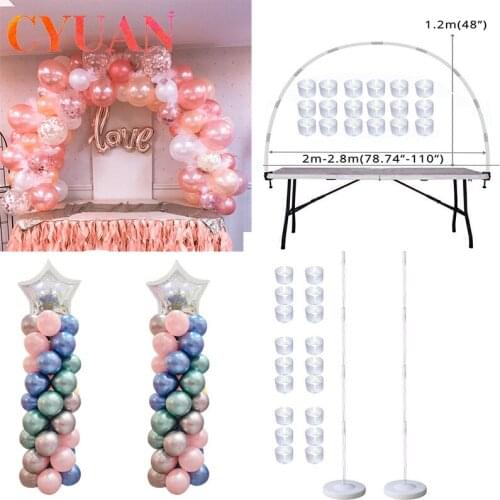 CYUAN Table Balloon Arch Set Balloon Column Stand For Wedding Birthday Graduation Party Balloons Accessories Baby Shower Decor