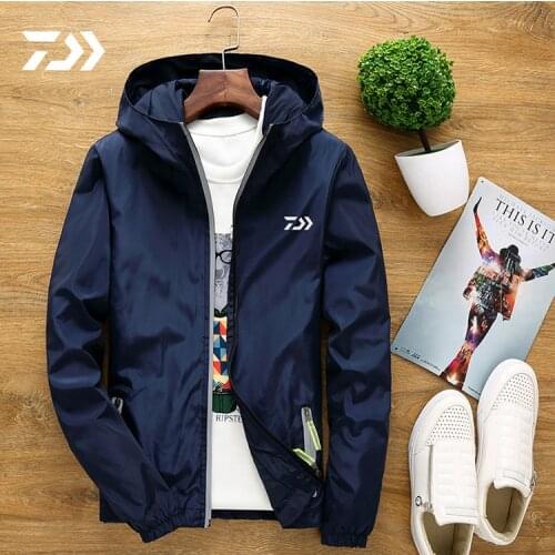 New Men Breathable DAIWA Fishing Clothing Outdoor Sports Fishing Jackets Plus Size Hooded Fishing Shirts Fishing Clothes