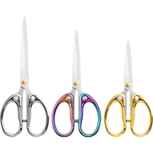 Stainles Steel 1Pc Professional Sewing Scissors Cuts Straight Fabric Clothing Tailors Scissors Household Office scissors Tool