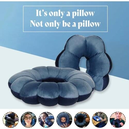 Total Pillow portable on luggage for multi-functional rest lumbar support seat cushion Travel Pillow For Twist Head Cushion