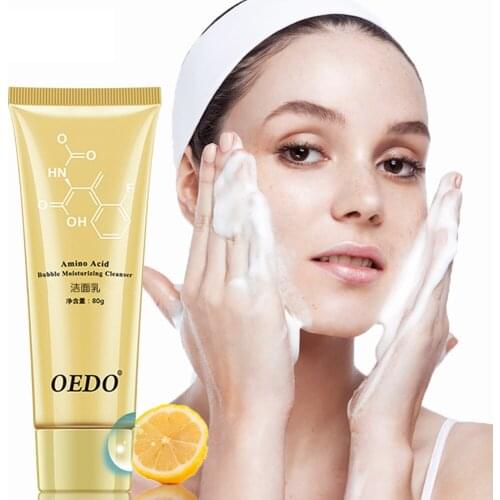 Amino Acid Face Cleanser Bamboo Charcoal Gentle Bubble Cleanser Deeply Moisten Oil Control Acne Blackhead Removal Facial Scrub