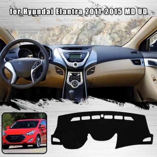 Car Dashboard Cover Dash Mat for Hyundai Elantra 2011-2015 MD UD Auto Non-slip Sun Shade Pad Carpet
