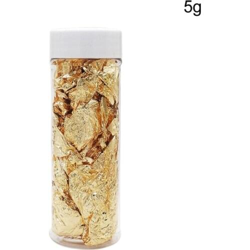 Edible Leaf Flakes Food Decoration Edible Leaf Flakes For Cake Ice Cream Desserts Baking Decoration Silver Foil Gold Foil