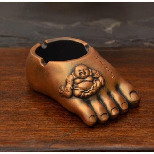 NEWYEARNEW Resin Creative Ashtray Car Lucky Vintage Countryside Crocodile Cigarettes Ash Tray Home Decoration Office Essential