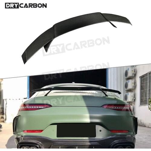 For Mercedes Benz AMG GT50 GT53 2019 2020 Rear Tail Spoiler Dry Carbon Fiber / FRP B Style Boot Racing GT Wings Car Styling