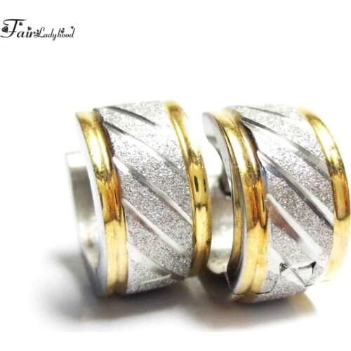 FairLadyHood 7x12mm Stainless Steel earings Fashion Jewelry Earrings for women Aros brincos earring boucle doreille earing