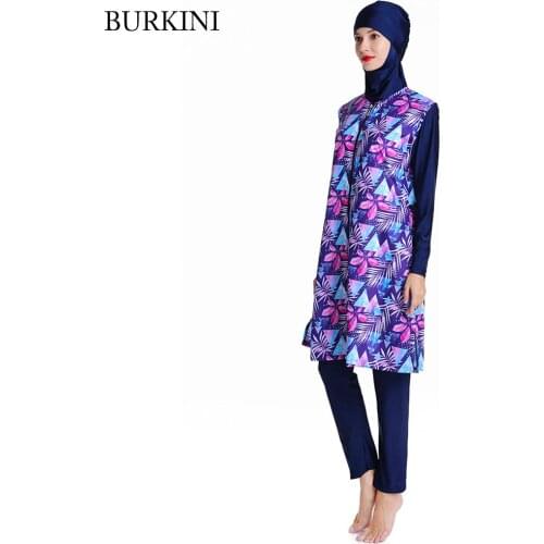 Women Hijab Burkinis Full Coverage Plus Size Muslim Swimwear Islamic Swimsuit For Muslim Swimming Beachwear Swim Suit