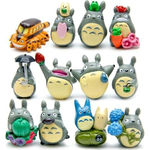 12pcs/lot 2.5-3cm My Neighbor Totoro PVC Anime Action Figures Toys For Children Gift
