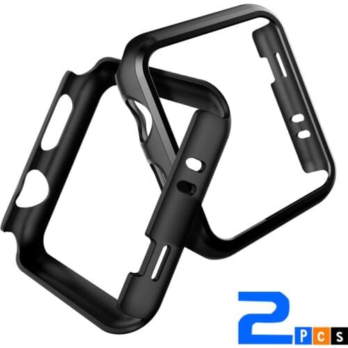 2-PCS/1 Lot thin watch accessories for Apple Watch Case suitable for Apple Watch 1/2/3/4 generation cover for Black slim case