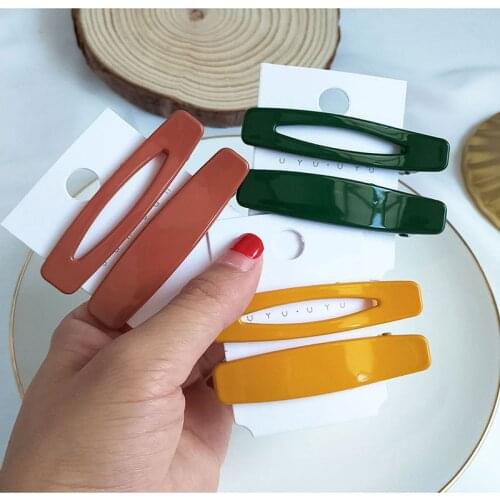 2PC INS Style Barrettes Duck Mouth Barrettes Hair Bang Barrettes Morandi Color Barrettes Womens Hair Accessories Girls Barrettes