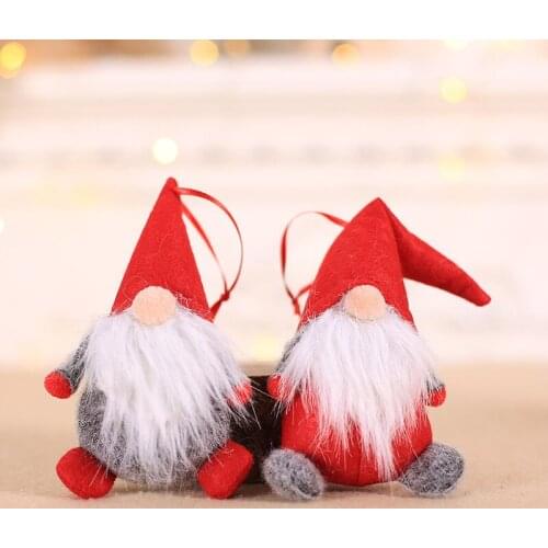 2020 new Christmas decorations explosions Nordic old man forest people no face doll pendant window decoration