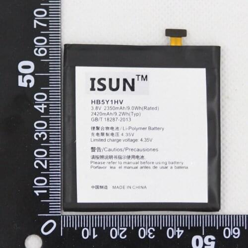 5pcs/lot HB5Y1V 2350mAh Replacement Cell Phone Battery HB5Y1V HB5Y1HV Short Cable Version For Huawei Ascend P2 battery