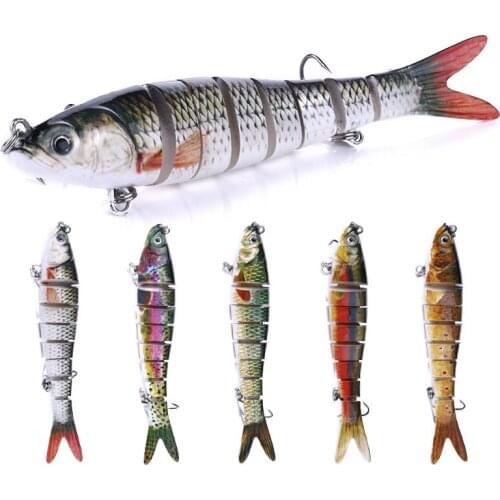 6PC 13.7cm 27g Sinking Wobblers 8 Segments Fishing Lures Multi Jointed Swimbait Hard Bait Fishing Tackle For Bass Isca Crankbait
