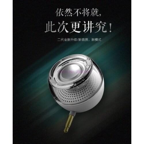 By dhl 100pcs Bluetooth Speakers HIFI 3D Surround 3.5mm Aux Audio Jack Mini Wireless Round Shape Powerful Crystal Speakers