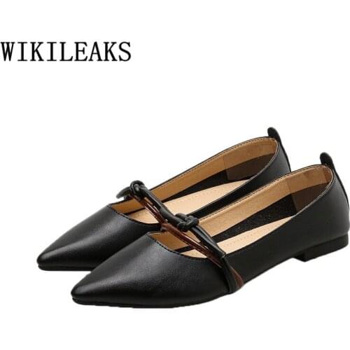 Harajuku Shoes Creepers Loafers Women Slip On Pointed Toe Flats Comfort Shoes For Women Leather Shoes Women Zapatillas Mujer