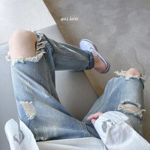 CHAXIAOA Ripped Jeans For Men