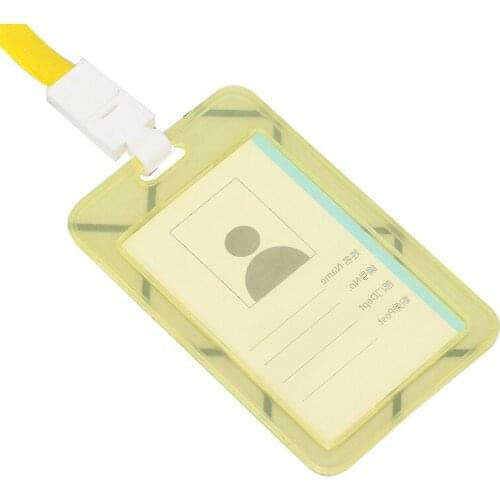 Vertical Type ID Card Cover Case Badge Holder Employees Card Holder Company Staff Workers Supplies Card Sleeve Accessories