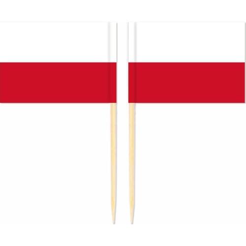Poland Toothpick Flag 3.5X2.5CM Cake Topper Party Cupcake Wedding Baby Shower Supplies Lovely Baking Dessert Decorations