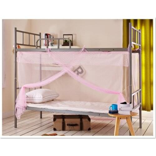 Hot New Bed canopy Lace Mosquito net for double bed 1.0 1.2M School Bunk bed nets Single door Good Mesh Netting sets Curtains