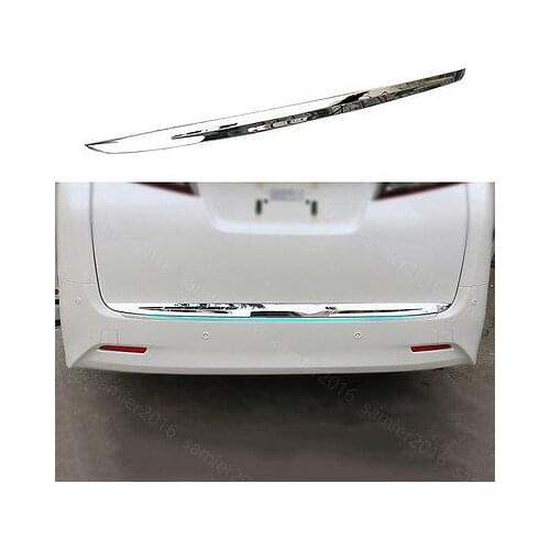 Chrome ABS Fit For Toyota Alphard 15-17 Rear Trunk Lid Cover Trim Tailgate Strip