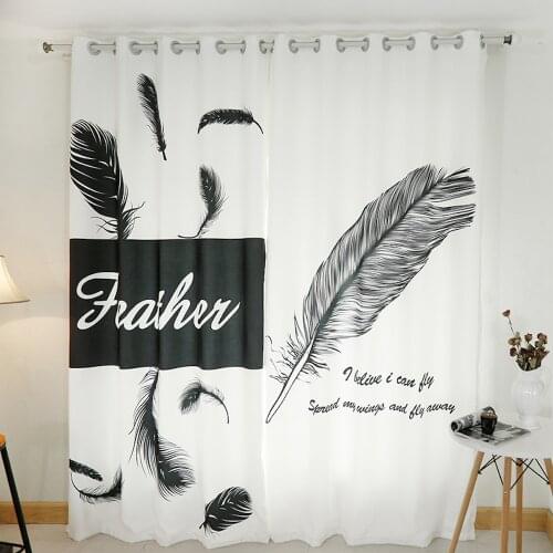 Personal Tailor 2pc Grommet Drapery Drape Curtain Nursery Kid Children Room Window Dressing 200 x 260cm Feather White Multicolor