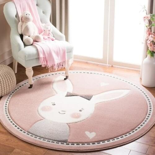Carpet Cartoon Round Alfombra 100cm Salón Tapis Children Carpet For Living Room Bedroom Mat Hanging Basket Computer Chair Rug 러그