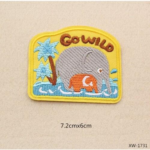 50pcs/lot Round Cloth Stickers Embroidery Patches Letters Clothing Decoration Accessories Diy Iron Heat Transfer Applique