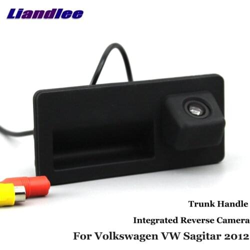 Liandlee Car Rearview Reverse Camera For Volkswagen VW Sagitar 2012 Backup Parking Rear View Camera / Trunk Handle Integrated