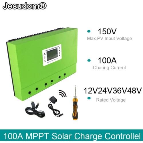 Master MPPT Solar Charge Controller100A 80A 12V 24V 36V 48VDC Auto. Max PV Input 150V DC Battery Regulator for Solar Panels